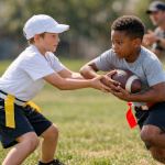 Kids Playing Flag Football