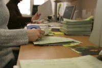 Worker Counting Money